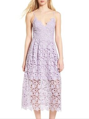 ASTR The Label Lavender Lace Midi Dress XS